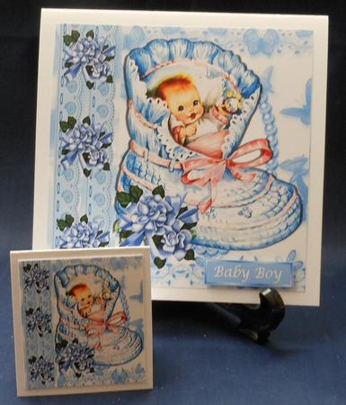 Gorgeous Smiling Baby Boy in a Bootie 8x8 by Michelle Chivers