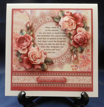 Say It with Roses 8x8 Mini Kit, Decoupage & Verse by Michelle Chivers