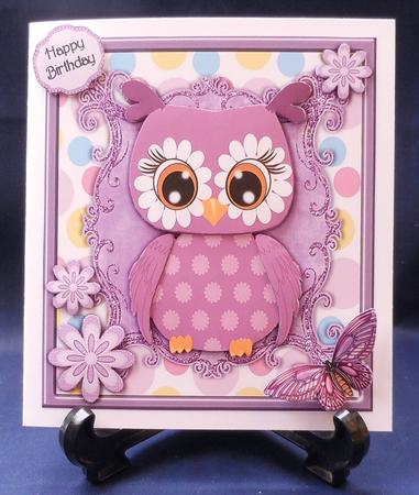 Gorgeous Purple Owl 8x8 Mini Kit by Michelle Chivers