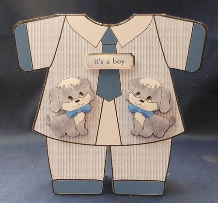 Bumperkit Baby Boy Baby Girl Shaped Cards by Michelle Chivers