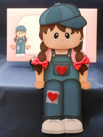 3D on the Shelf Card Kit - Little Ethnic Girl Evie by Michelle Chivers