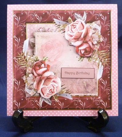 Winter Rose Card with Decoupage by Michelle Chivers