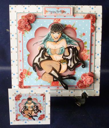 Biker Betty Card Front Kit by Michelle Chivers
