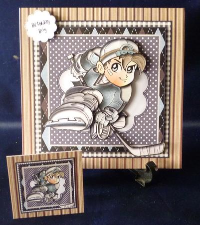 Ice Hockey Card Front Kit by Michelle Chivers