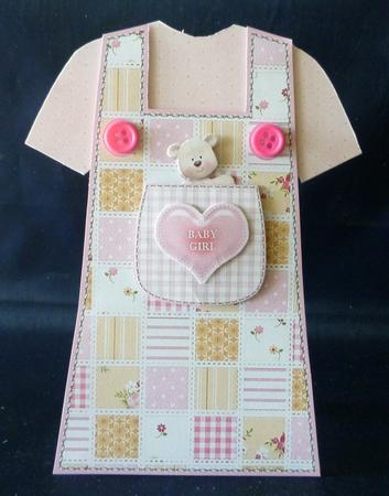 Romper Dress New Baby Girl Shaped Card Mini Kit & Decoupage by Michelle Chivers