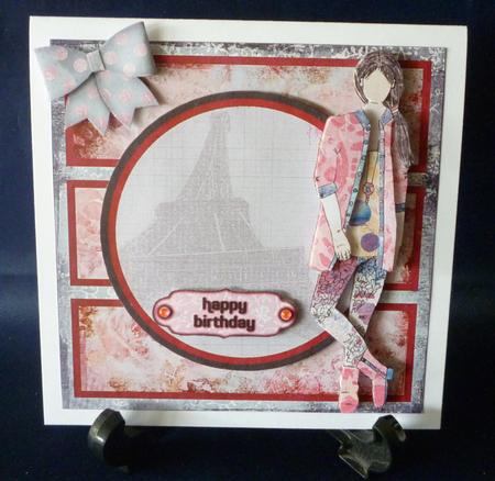 French Teen Girl Bow Card Kit by Michelle Chivers