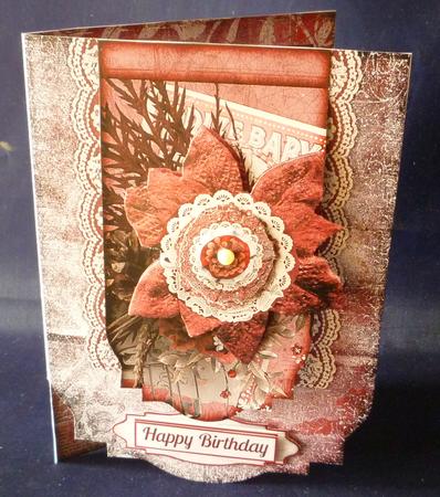 Flap Card 5x7 Inch Red White 330 by Michelle Chivers