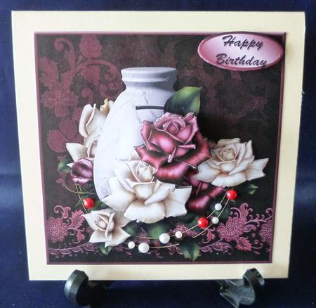 Antique Roses Money Pot Card Mini Kit by Michelle Chivers