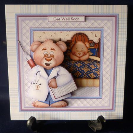 Beary Quick Recovery Get Well Soon Poorly Teddy 8x8 Mini Kit by Michelle Chivers