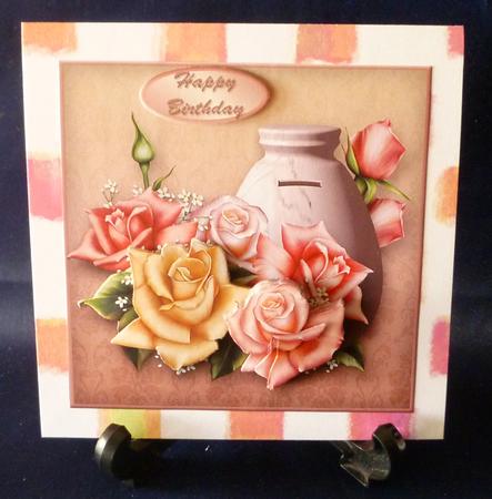 Edwardian Roses Money Pot Card Mini Kit by Michelle Chivers