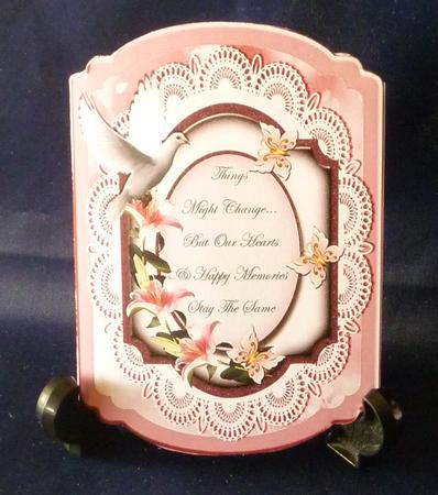 A Pretty Lily Sympathy Plaque with Doves Quick Card by Michelle Chivers