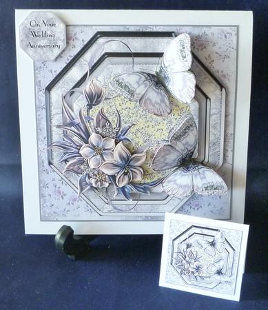 Wedding Anniversary Butterflies Card Front Kit by Michelle Chivers