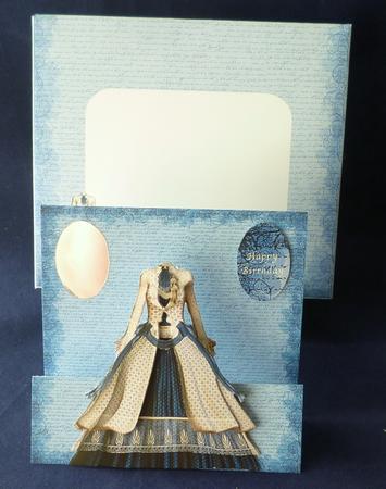 Fairytale Dreams Blue Dress Stepper Card by Michelle Chivers
