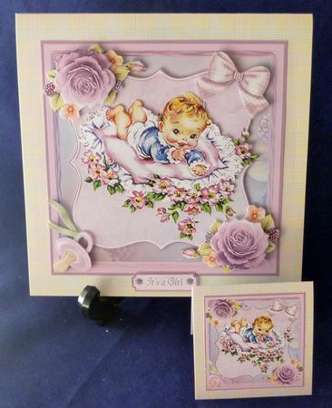 Sweet Baby Girl Card Mini Kit & Decoupage by Michelle Chivers