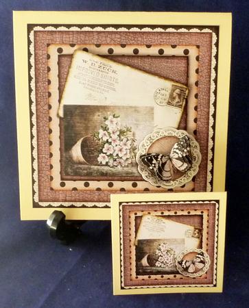 Cardtopper Soft Vintage in Brown 392 by Michelle Chivers