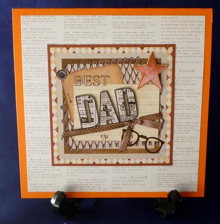 PS117 Best Dad Topper  by Michelle Chivers