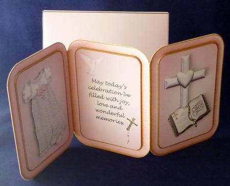 Sweet Baby Girl Tri-fold Christening Mini Card Kit by Michelle Chivers