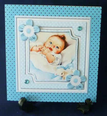 Sweet Smiling Little Baby Boy with Flowers by Michelle Chivers