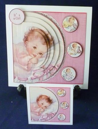 Cardtopper Vintage Baby Girl 439 by Michelle Chivers