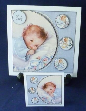 Cardtopper Vintage Baby Boy 438 by Michelle Chivers