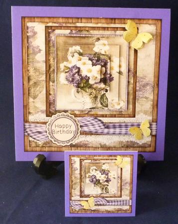 Cardtopper Vintage Flower and Citrus Butterfly 451 by Michelle Chivers