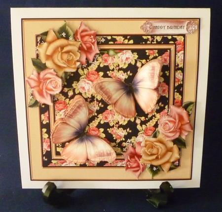 The Pink and Blue Flutters Card Front Kit by Michelle Chivers