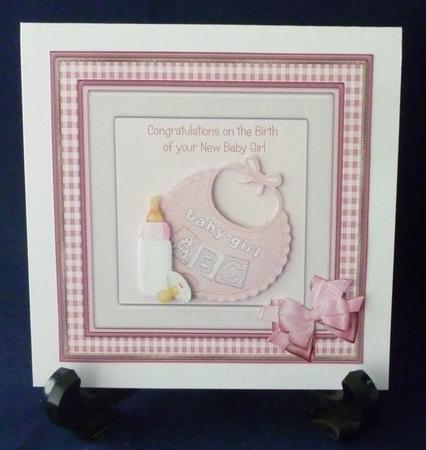 Bib and Bottle - New Baby Girl by Michelle Chivers