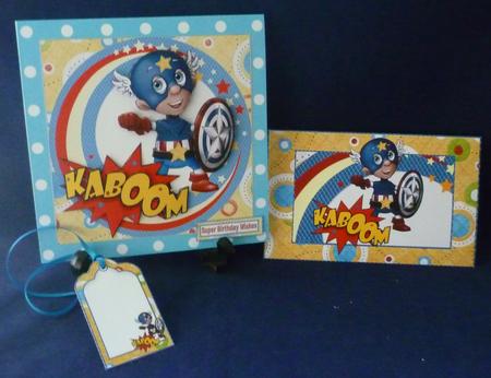 8x8 Super Hero Birthday Boy Mini Kit by Michelle Chivers