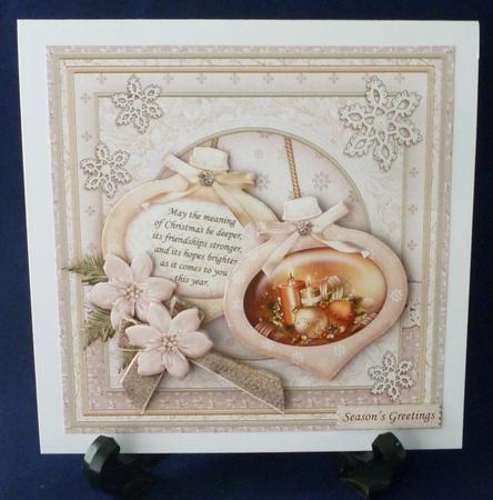 Christmas Baubles Candles 8x8 Mini Kit & Decoupage by Michelle Chivers