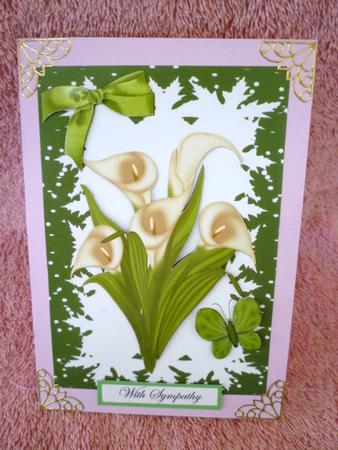 White Lillies, with Butterflies by Michelle Chivers