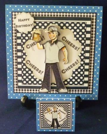 Cheers Dude Blonde Card Front Kit by Michelle Chivers