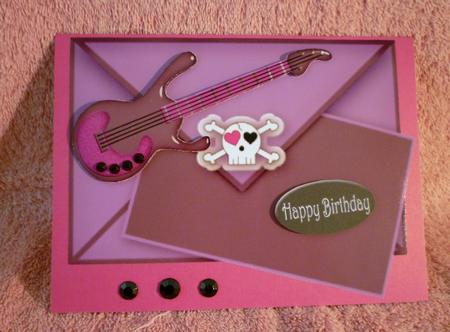 Purple Guitar Envelope by Michelle Chivers