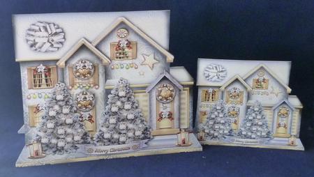 Winter Silver Christmas House Card Kit by Michelle Chivers