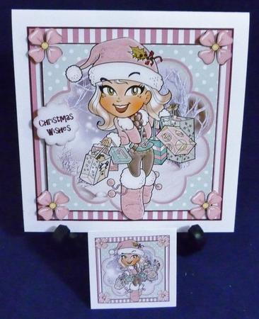 Xmas Shopping Card Front Kit by Michelle Chivers