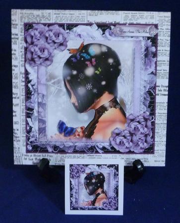 The Winter Butterflies Catcher Card Front Kit by Michelle Chivers