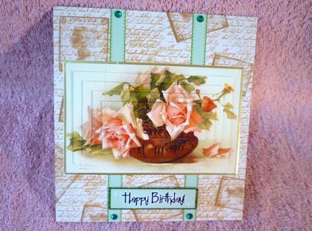 Vintage Postage Stamp Background by Michelle Chivers