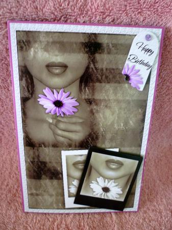 Purple Daisy Card by Michelle Chivers