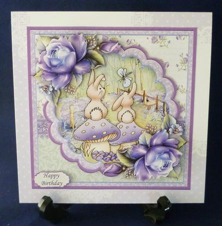 Bunnies Summer Time 8x8 Mini Kit & Decoupage by Michelle Chivers