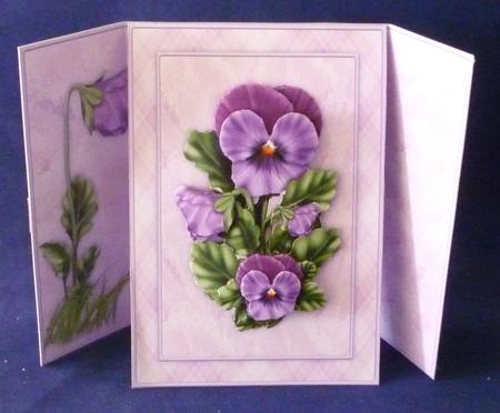 Spring Pansies - Gate Folded Easel by Michelle Chivers