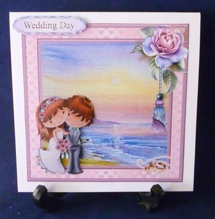 Penny's Special Day Beach Wedding Card Topper & Decoupage by Michelle Chivers