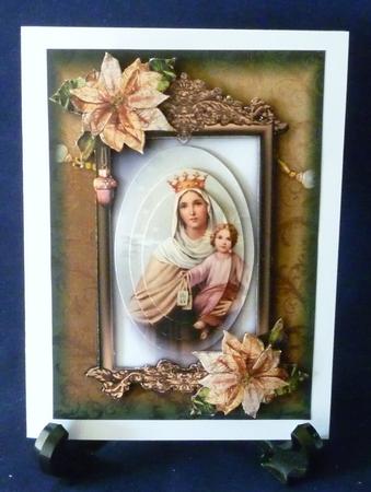 Mary & Jesus Golden Poinsettias by Michelle Chivers