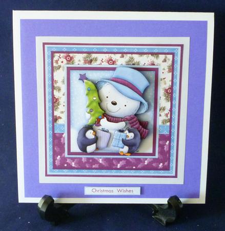 Snowman's Helpers 7.5 Christmas Decoupage Mini Kit by Michelle Chivers