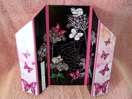 Meadowsweet and Butterflies Theatre Fold Card by Michelle Chivers