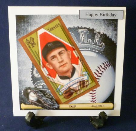 Vintage Baseball Card Fisher Topper with Layers by Michelle Chivers