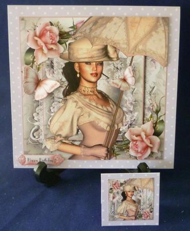 A Very Downton Lady Card Front Kit by Michelle Chivers