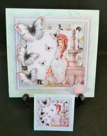 Cardtopper Soft Green Romance 616 by Michelle Chivers