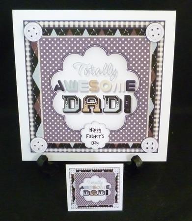 Totally Awesome Dad Card Front Kit by Michelle Chivers