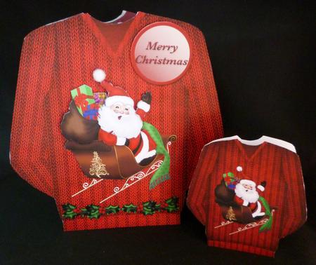Santa's Sleigh - Christmas Jumper Card Mini Kit by Michelle Chivers
