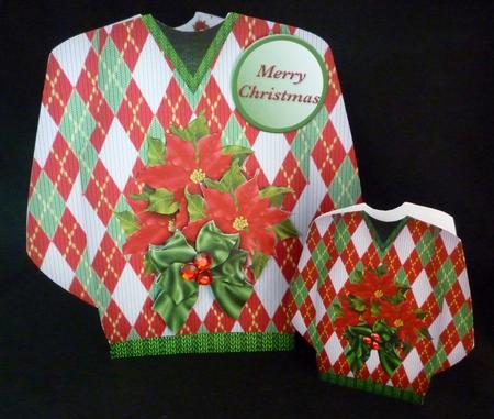 Poinsettia Cluster - Christmas Jumper Card Mini Kit by Michelle Chivers