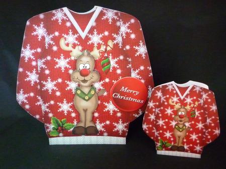 Rudolph - Christmas Jumper Card Mini Kit by Michelle Chivers
